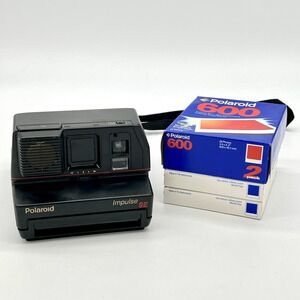 Genuine Vintage Polaroid Impulse SE Instant Film Camera w Strap + (4) 600 Film
